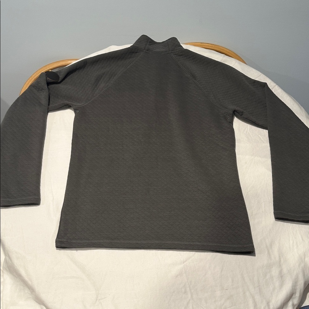 Brothers & Sons Quilted Pullover Gray Quarter Snap Sweatshirt Men’s Medium - Picture 5 of 7